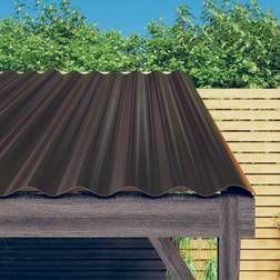 vidaXL Roof Panels 36 Powder-coated Steel Brown