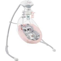 Fisher-Price Baby Raccoon Swing Pink Dual Motion Baby Swing