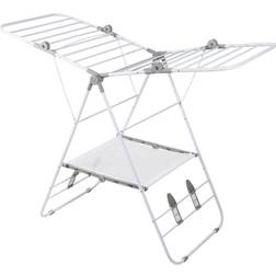Large Expandable and Collapsible Gullwing Clothes Drying Rack White