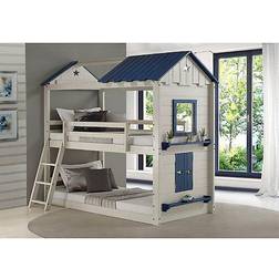 Donco Kids PD-1580TTLGB Twin Over Star Gaze Bunk Bed Grey