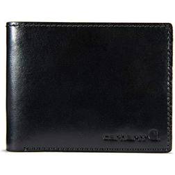 Carhartt Buff Tanned Leather Rough Cut Bifold Wallet, Black