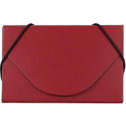 Jam Paper Colorful Business Card Holder Case with Round Flap, Matte Red Chipboard, Sold Individually 369031720