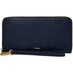 Fossil Logan RFID Zip Around Clutch - Insignia Blue