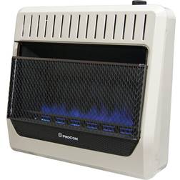 ProCom Heating 30,000 BTU Blue Flame Propane Gas Space Heater Vent Free, White