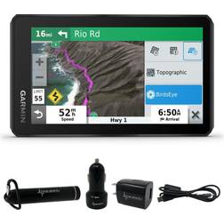 Garmin Zumo XT, All-Terrain Motorcycle GPS Navigation, 5.5-in Ultrabright and Rain-Resistant Display with Wearable4U Power Pack Bundle