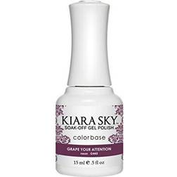Kiara Sky Colorbase Soka-Off Gel Polish G445 Grape Your Attention