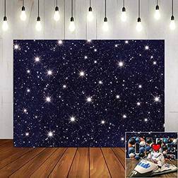 Yongqian Night Sky Star Backdrops Universe Space Theme Starry Photography Backdrop Galaxy Stars Children Boy 1st Birthday Party Photo Background Newborn Baby Shower Banner Studio Booth Vinyl 7x5ft