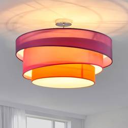 Lindby Melia Lamp Violet/Pink/Orange/Chrome Deckenfluter