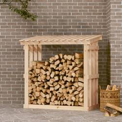 vidaXL Firewood Rack 108x64.5x109 cm Solid Wood Pine Brown