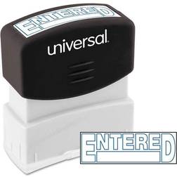 Universal Message Stamp, ENTERED, Pre-Inked/Re-Inkable, Blue