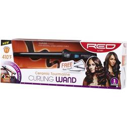 Products Red Tapered Curling Wand 1 -1/2 1.2 Pound With Heat Glove