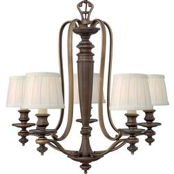 Hinkley Dunhill 5 chandelier with pleated Pendelleuchte