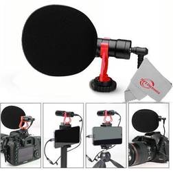 Vivitar Universal Mini Microphone MIC-603C for Canon EOS M50 M6 M6 Mark II Mirrorless Digital Camera Crystal Clear Sound Recording