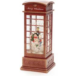 Konstsmide Telephone Booth with Snowma Red Weihnachtsleuchte 25cm