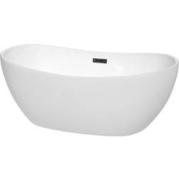 Wyndham Collection WCOBT101460 Rebecca 60" Free Standing Acrylic Soaking Tub Drain