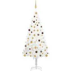 vidaXL Artificial LEDs&Ball Set Christmas Tree 82.7"