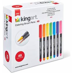 King Art Pro Coloring Brush Pen Watercolor Markers 14-pack