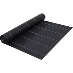 vidaXL Weed & Root Control Mat Black 1x25 Ground Cover