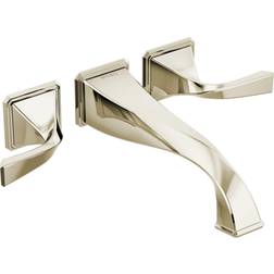 Brizo T70430-PN VirageÂ Two-Handle Wall Mount Tub Filler: Polished Nickel