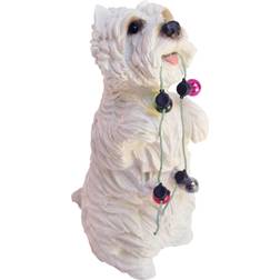 Sandicast Sitting Pretty West Highland Terrier with Christmas