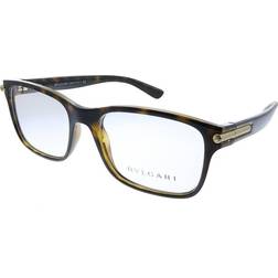 Bvlgari BV 3039 Plastic Unisex Rectangle Dark Havana 54mm Adult