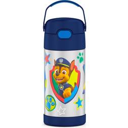 Thermos FUNTAINER 12 Ounce Stainless Steel Vacuum Insulated Kids Straw Bottle, Blue Paw Patrol
