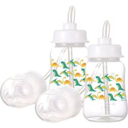 Hands Free Baby Bottle Anti-Colic Self Feeding System 4 oz (2 Pack Dinosaur)