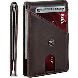 Wallet. Minimalist Wallet Credit Card Holder with Money Clip RFID Wallet Protection. Slim