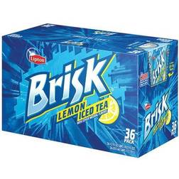 Brisk Lemon Iced Tea Cans, Fluid