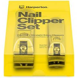 Harperton Nail Clippers Set 2 Pack Fingernail & Toenail Clippers for Thick Nails Straight Curved