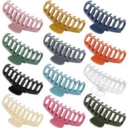 12 Pack Hair Claw Clips Large Stylish Hair Clips Barrettes with