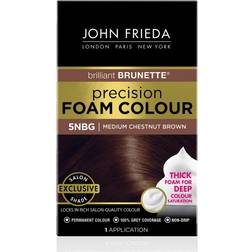 John Frieda Brilliant Brunette Permanent Precision Hair Color Foam 5NGB Medium Chestnut Brown