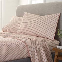 Martex EcoPure 1S28838 Comfort Wash Thread Count Bed Sheet White, Orange