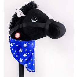 PonyLand Black Stick Horse with Sound Toy, 28 inches