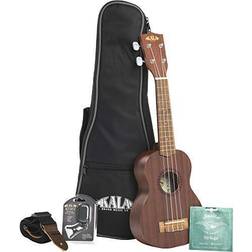 Kala KA-15 Soprano Ukulele Bundle Natural Mahogany