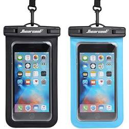 Universal Waterproof Case,Hiearcool Waterproof Phone Pouch Compatible for iPhone 13 12 11 Pro Max XS Max Samsung Galaxy s10 Google Up to 7.0" IPX8 Cellphone Dry Bag for Vacation-2 Pack