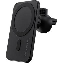 Ghostek NRGmount MagSafe Car Mount Charger iPhone 15W Fast Charging with Air Vent Clip, Dash Windshield Suction Clamp with Adjustable Arm Designed