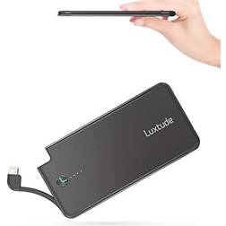 Luxtude 5000mAh Ultra-Compact PortHle Charger Power Bank External Battery MFi Lightning CHle Ultra-Slim and Light High-Speed Charging for iPhone X/8/8 Plus/7/7 Plus/6/6S (Metal Black)