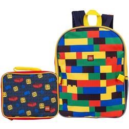 Lego Classic Backpack Combo Set Boys 2 Piece Backpack Set Back to School Allover Knapsack Set Backpack & Lunch Kit (Multicolored)