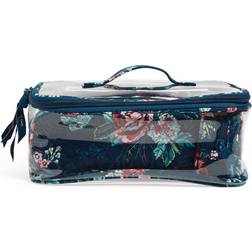 Vera Bradley 4 Piece Cosmetic Makeup Organizer Bag Set, Rose Toile