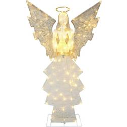 Puleo International 6 Pack: 5Ft Gold & Angel, Clear Lights Decoration