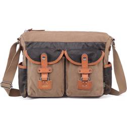 TSD Brand Tapa Canvas Mail Bag Brown