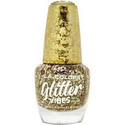 L.A. Colors Glitter Vibes Nail Polish CNL356 Golden Glow 0.4fl oz