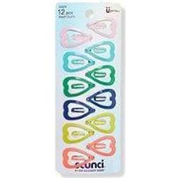 Scunci Kids Hair Accessory Heart Shape Snap Clips - Multicolored 12pcs