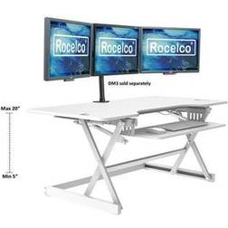 Rocelco 26.5 Standing Desk Converter Deluxe Adjustable Support Riser
