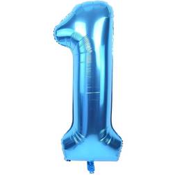 40 Inch Blue Large Numbers Balloon 0-9(Zero-Nine) Birthday Party Decorations,Foil Mylar Big Number One Balloon Digital 1 for Birthday Party,Wedding, Bridal Shower Engagement Photo Shoot, Anniversary