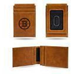 Rico NHL Bruins Laser Engraved Brown Front Pocket Wallet/Money Clip