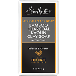 Shea Moisture Black Soap Bamboo Charcoal Kaolin Clay Soap with Tree