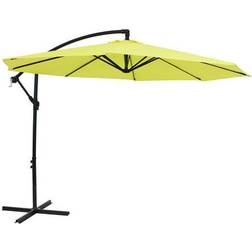Sunnydaze Outdoor Steel Cantilever Offset Patio Umbrella with Air Vent Crank Base
