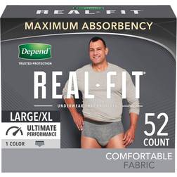 Depend Real Fit Incontinence Fragrance Free Underwear for Men - Maximum Absorbency